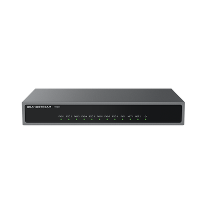 GRANDSTREAM - Gateway Analógico 8 FXO  (Conectar Lineas Analógicas) / 3 Perfiles SIP / 1 Puerto FXS / NAT de Alto Rendimiento / Soporte Lifeline / Fax T.38 / Cifrado AES / Failover SIP / Conferencia de Voz 3 Vías