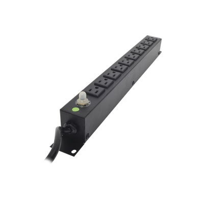 LINKEDPRO BY EPCOM - Multicontacto Horizontal (PDU) de 10 Contactos (NEMA 5-15R) Rack 19" 1UR. Voltaje Entrada/Salida: 120Vca/15A