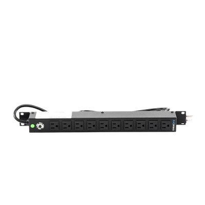 LINKEDPRO BY EPCOM - Multicontacto Horizontal (PDU) de 10 Contactos (NEMA 5-15R) Rack 19" 1UR. Voltaje Entrada/Salida: 120Vca/15A