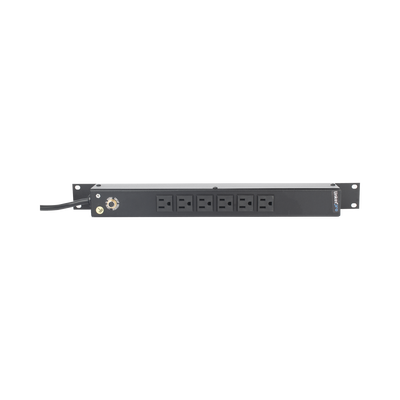 LINKEDPRO BY EPCOM - Multicontacto Horizontal (PDU) de 6 Contactos (NEMA 5-15R) Rack 19" 1UR. Voltaje Entrada/Salida: 120Vca/15A