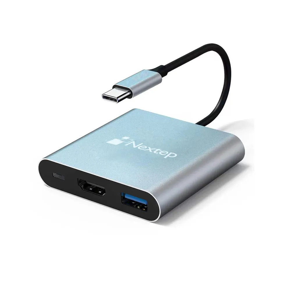 NEXTEP SOLUCIONES - Hub Nextep USB-C 3 en 1 USB 3.0/HDMI 4K