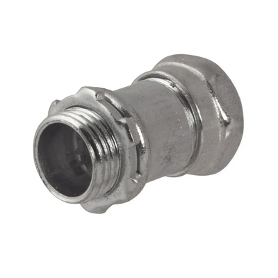 HUBBELL - Conector Recto Compresión de Acero Galvanizado para Pared Delgada de 1/2" .