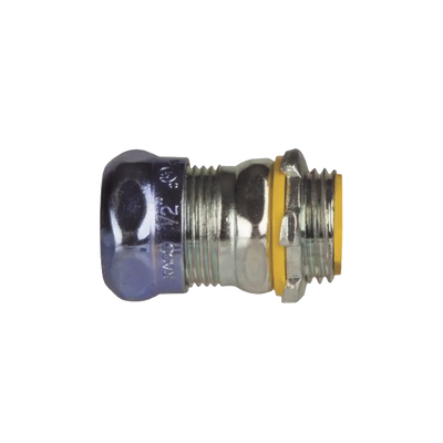 HUBBELL - Conector de Compresión Impermeable aislado de Acero Galvanizado para Pared Delgada de 3/4" .
