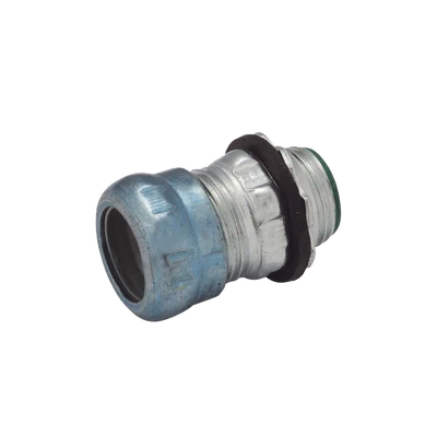 HUBBELL - Conector de Compresión Impermeable Aislado de Acero Galvanizado para Pared Delgada de 1 1/2" .