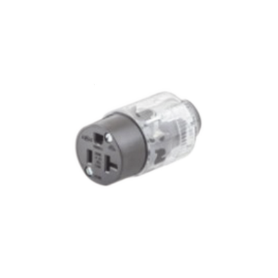 HUBBELL - Conector Iluminado 20 A 125 V CA 2 Polos 3 Hilos (Nema 5-20R).