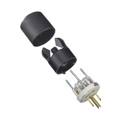 HUBBELL - Clavija Negra 15 A 125 V CA 2 Polos 3 Hilos (NEMA 5-15P).