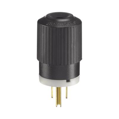 HUBBELL - Clavija Negra 15 A 125 V CA 2 Polos 3 Hilos (NEMA 5-15P).