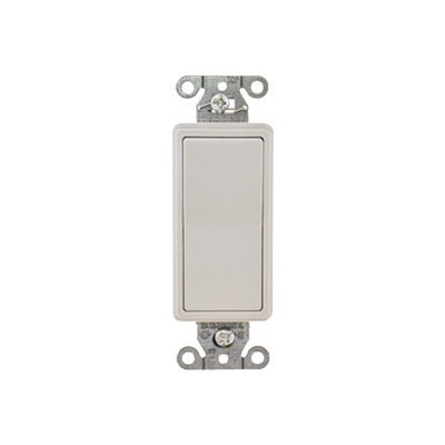 HUBBELL - Interruptor Decorador de 20 A 120-277 V CA/ 3 Vías/ Cableado Lateral y Posterior / Color Blanco.