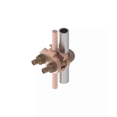 HUBBELL BURNDY - Conector Mecánico para Cable Calibre 4 a 2/0 AWG / Paralelo o 90° a Tubo de 3/8" o Varilla de 5/8" - 3/4".