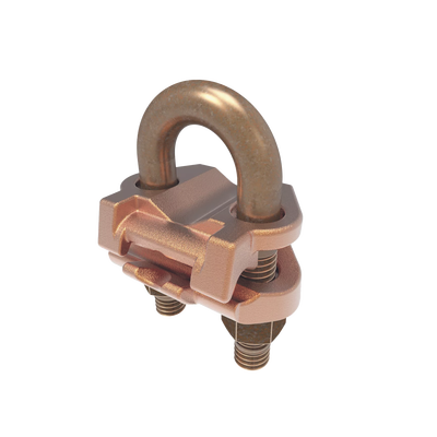 HUBBELL BURNDY - Conector Mecánico para Cable Calibre 2/0 AWG a 250 KCMIL / Paralelo o 90° a Tubo de 3/8" o Varilla de 5/8" - 3/4".