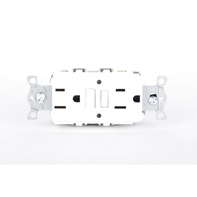 HUBBELL - Contacto de Auto-verificación GFCI con Interruptor de Falla a Tierra de 15 A 125 V 2 Polos, 3 Hilos Color Blanco (Nema 5-15R), Grado Comercial.