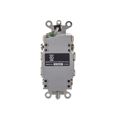 HUBBELL - Contacto de Auto-verificación GFCI de 15 A 125 V 2 Polos/  Resistente a Manipulaciones y Intemperie / Color Marfil / Nema 5-15R / Grado Industrial.