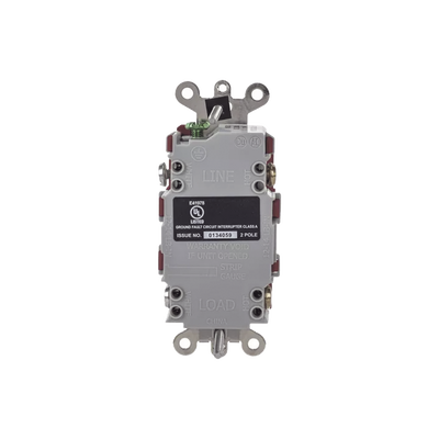 HUBBELL - Contacto de Auto-verificación GFCI de 15 A 125 V 2 Polos/  Resistente a Manipulaciones y Intemperie / Color Rojo / Nema 5-15R / Grado Industrial.
