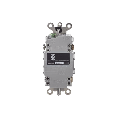 HUBBELL - Contacto GFCI 20 A 125 V / Resistente a Intemperie / A prueba de manipulaciones / Color Blanco (Nema 5-20R) / Grado Industrial.
