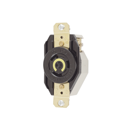 HUBBELL - Receptáculo de Media Vuelta Industrial para Empotrar de 20 A 125 V CA 2 Polos 3 Hilos (NEMA L5-20R)