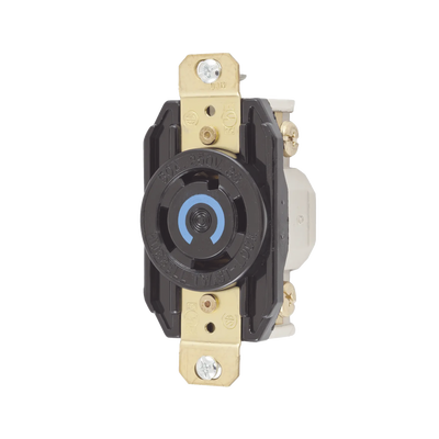 HUBBELL - Receptáculo con Bloqueo de Media Vuelta Industrial 20 A 125/250 V CA / 3 Polos 4 Hilos / Nema L14-20R.