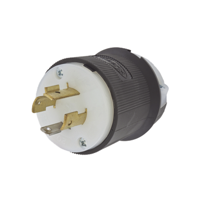 HUBBELL - Clavija con Bloqueo de Media Vuelta Industrial 20 A 125/250 V CA / 3 Polos 4 Hilos / Nema L14-20P.