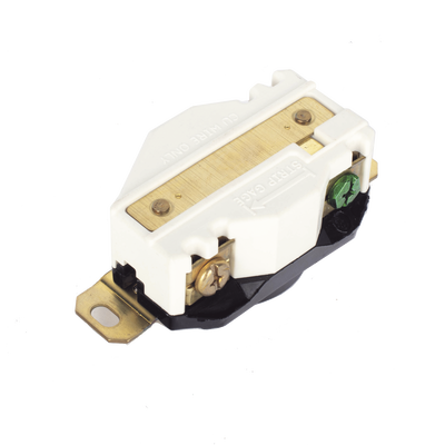 HUBBELL - Receptáculo de Media Vuelta Industrial 30 A 250 V CA 2 Polos 3 Hilos (Nema L6-30R) Color Negro.