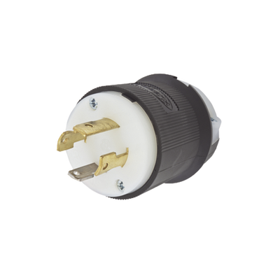 HUBBELL - Clavija con Bloqueo de Media Vuelta Industrial 30 a 125/250 V CA / 3 Polos 4 Hilos / Nema L14-30P.