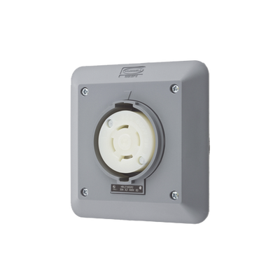 HUBBELL - Receptáculo con Bloqueo de Media Vuelta Industrial 30 A 600 V CA / 3 Polos 4 Hilos / Nema L17-30R.