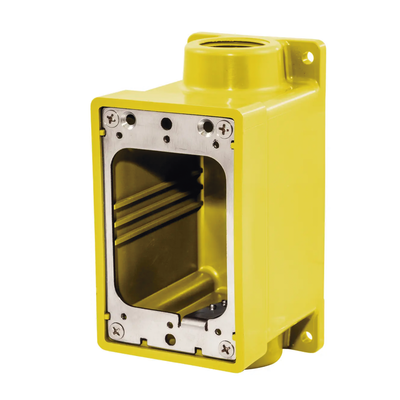 HUBBELL - Caja Hermética Serie FD de 3/4" NPT/ Color Amarillo.
