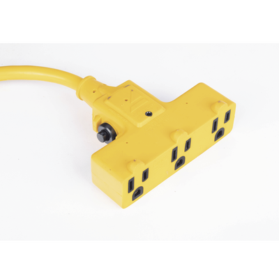 HUBBELL - Carrete de Cable comercial (12/3 rudo), para 125 V CA, 12.2 m de longitud con salida triple de 15 A.