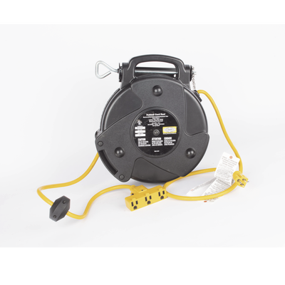 HUBBELL - Carrete de Cable comercial (12/3 rudo), para 125 V CA, 12.2 m de longitud con salida triple de 15 A.