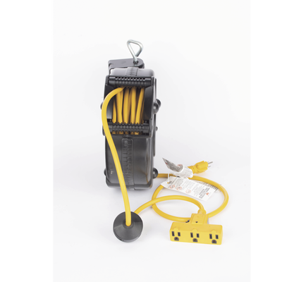 HUBBELL - Carrete de Cable comercial (12/3 rudo), para 125 V CA, 12.2 m de longitud con salida triple de 15 A.