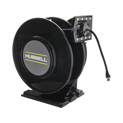 HUBBELL - Carrete Industrial Negro de 50 ft (15.34 m) Cable CAT6.