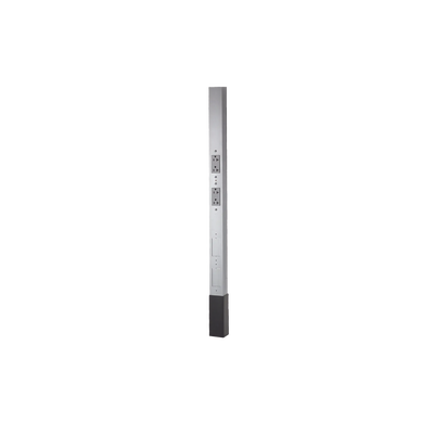 HUBBELL - Poste de Servicio Aluminio de 10 ft 2" / Blanco con 4 Oficios.