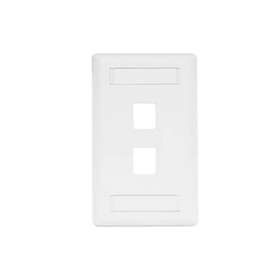 HUBBELL - Placa Frontal para 2 Puertos Teléfono/Datos/Multimedia/ Color Blanco