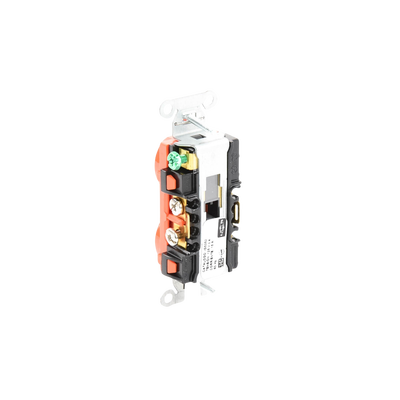 HUBBELL - Contacto Dúplex Conexión a Tierra Aislada/ 15A 125V/ 2 polos 3 Hilos/ Nema 5-15R /Grado Comercial/ Color Naranja.