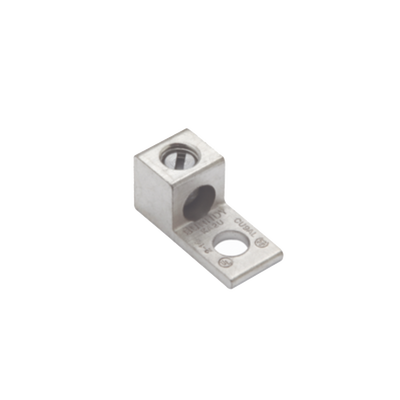 HUBBELL BURNDY - Terminal Universal de Aluminio Estañado/ 1 Orificio para Calibre  14- 2 AWG / Perno de 1/4" / Para Conductores de AL y CU.
