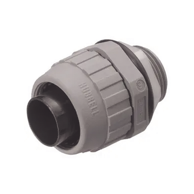 HUBBELL - Conector Recto de Nylon de 1/2" para Tubería Liquidtight Polytuff.