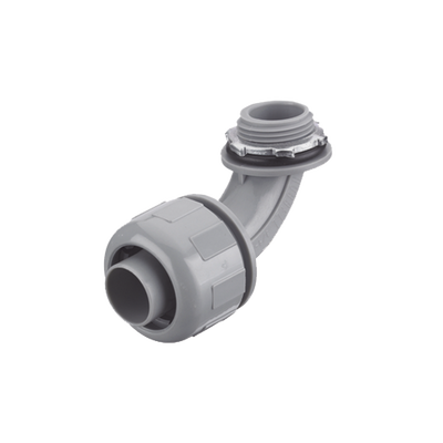 HUBBELL - Conector Curvo 90° de Nylon de 3/4" para Tubería Liquidtight Polytuff.