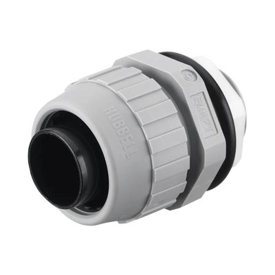 HUBBELL - Conector Recto de Nylon de 3/4" para Tubería Liquidtight Polytuff.