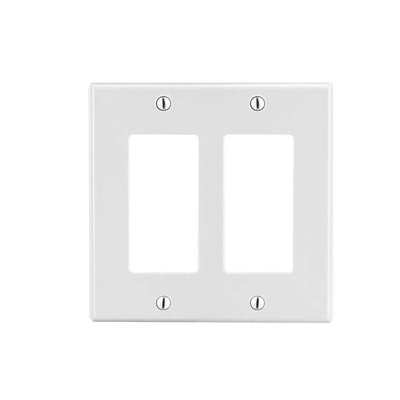 HUBBELL - Tapa para Caja Multigang / Contacto Doble / Color Blanco.