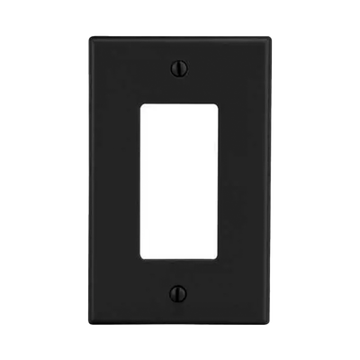 HUBBELL - Tapa para Contacto Dúplex Color Negro.