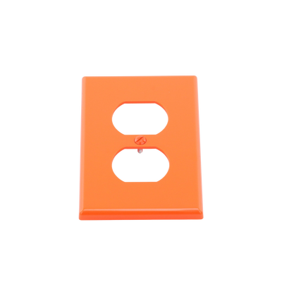 HUBBELL - Tapa para Contacto Dúplex Color naranja.