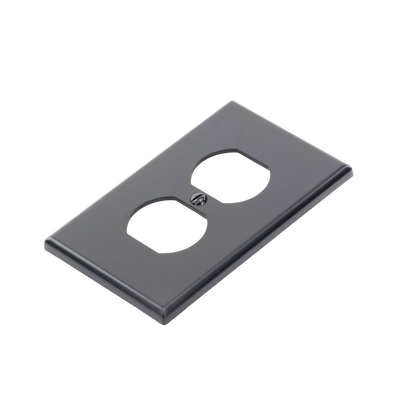 HUBBELL - Tapa para Contacto Dúplex Color Negro.