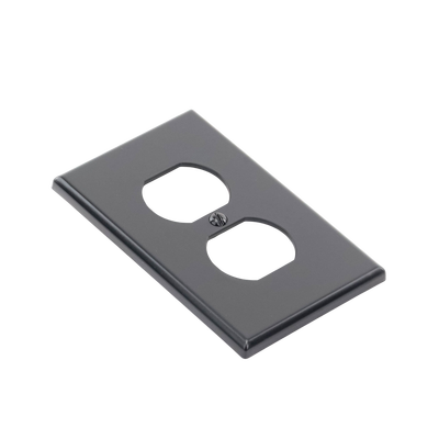 HUBBELL - Tapa para Contacto Dúplex Color Negro.
