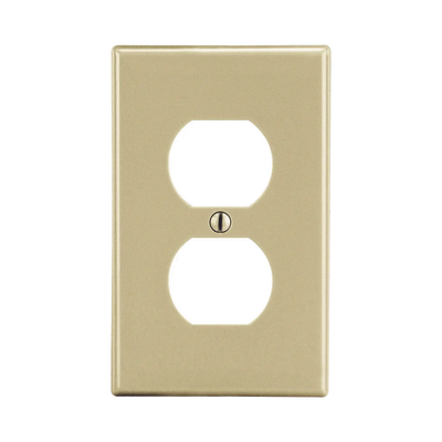 HUBBELL - Placa de Pared para Contacto Duplex Color Marfil.