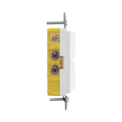 HUBBELL - Interruptor Residencial 15 A 120-277 V, 1 Polo 3 Vías, Cableado lateral, Color Blanco.