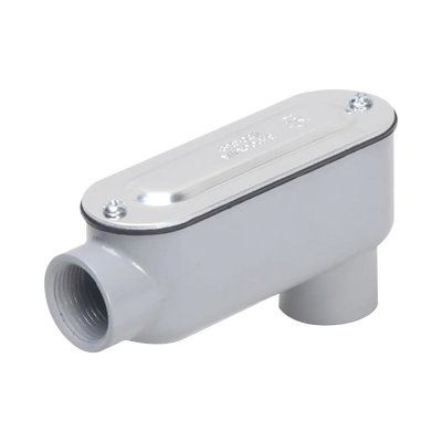 HUBBELL TAYMAC - Caja Condulet tipo LB de 1/2" (12.7 mm) / Con tapa y empaque.