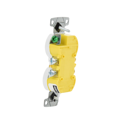 HUBBELL - Contacto Duplex 15A 125V/ 2 Polos 3 Hilos/ Nema 5-15R/ Color Blanco.