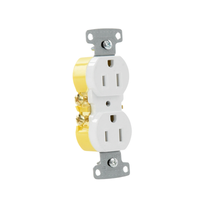 HUBBELL - Contacto Duplex 15A 125V/ 2 Polos 3 Hilos/ Nema 5-15R/ Color Blanco.