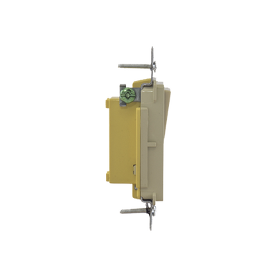 HUBBELL - Interruptor Unipolar Residencial 15 A 120-277 V / Cableado Lateral y Trasero / Color Marfil.