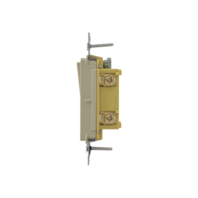 HUBBELL - Interruptor Unipolar Residencial 15 A 120-277 V / Cableado Lateral y Trasero / Color Marfil.