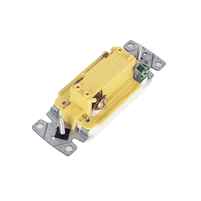 HUBBELL - Interruptor Unipolar Residencial 15 A 120-277 V, Cableado Lateral y Trasero, Color Blanco.