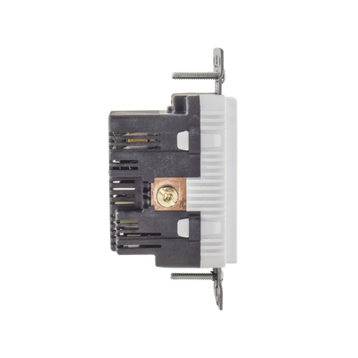 HUBBELL - Contacto Dúplex con 2 Puertos USB, 15A 125V, 2 Polos, 3 Hilos, Color Blanco.